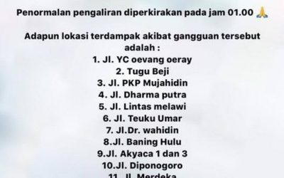 Pengaliran Air ke Konsumen
