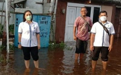 Peninjauan Lokasi Intake Perumdam Tirta Senentang yang terdampak banjir