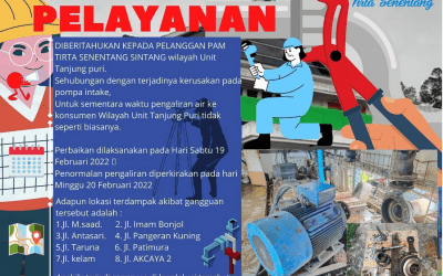 Pemberitahuan Gangguan Pelayanan Perbaikan Pompa Intake di Wilayah Tanjung Puri