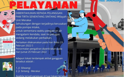 Pemberitahuan Gangguan Pelayanan Perbaikan Pompa Intake di Wilayah Unit Merakai