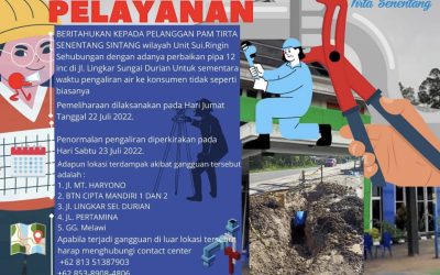 Perbaikan Pipa 12 inc di Jl. Lingkar Sungai Durian
