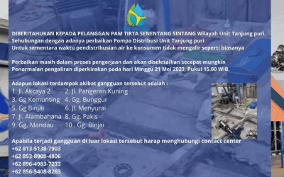 Perbaikan Pompa Distribusi Unit Tanjung puri, 21Mei 2023