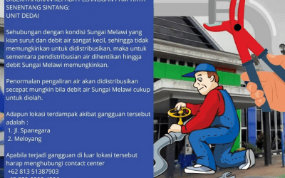 Pendistribusian Unit Dedai dihentikan dikarenakan Sungai Melawi yang kian surut, 4 Juni 2023