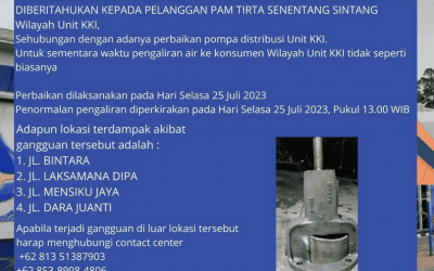 Perbaikan pompa distribusi Unit Kki, 25 Juli 2023