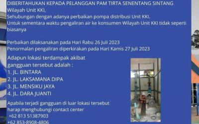 Perbaikan pompa distribusi Unit KKI, 26 Juli 2023