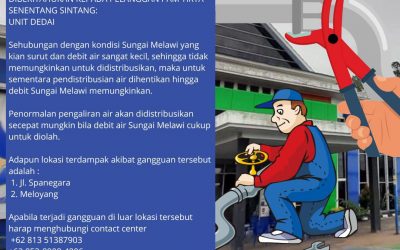 Pendistribusian Unit Dedai dihentikan dikarenakan Sungai Melawi yang kian surut, 28 Juli 2023