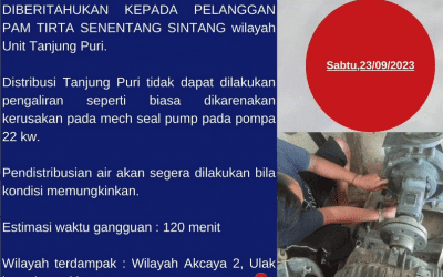 Perbaikan pompa Distribusi di Unit Tanjung Puri Mech Seal Pump pada pompa 22 kw, 24 September 2023
