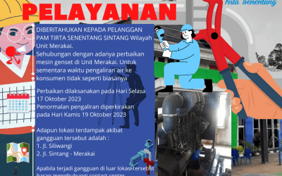 Pendistribusian Unit Merakai dIhentikan dikarenakan ada perbaikan mesin genset, 17 Oktober 2023