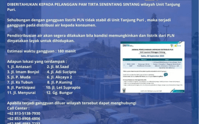 Pendistribusian Unit Tanjung Puri dIhentikan dikarenakan listrik PLN tidak stabil, 30 September 2023