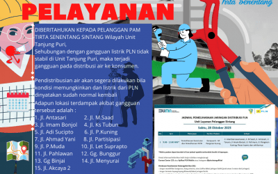 Pendistribusian Unit Tanjung Puri dihentikan dikarenakan listrik PLN tidak stabil, 28 Oktober 2023