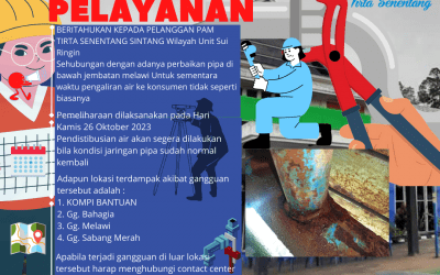 Perbaikan jaringan pipa induk Unit Sungai Ringin, 26 Oktober 2023