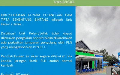 Pendistribusian Unit Kelam permai dihentikan dikarenakan listrik PLN tidak stabil, 3 November 2023