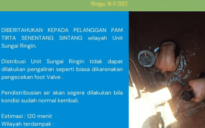 Perbaikan Foot Valve Unit Sungai Ringin, 19 November 2023