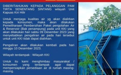 Pembersihan Paket pengolahan Air & Reservoir (Bak penampung) pada unit Kki,08 Desember 2023