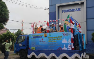 Perumdam Tirta Senentang Turut Berpartisipasi dalam Perlombaan Mobil Hias