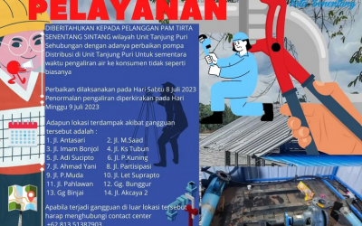 Perbaikan pompa Distribusi di Unit Tanjung Puri, 8 Juni 2023